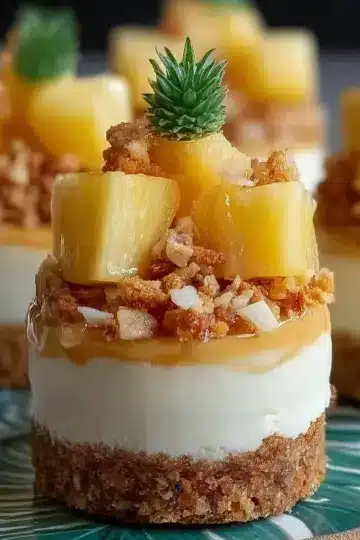 Pineapple Coconut Cheesecake Minis: Tropical Treat